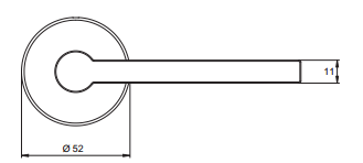 OVENPAINIKE ABLOY TUNNE 3/007 KROMATTU MESSINKI (38-60 mm ovelle) - Image 2