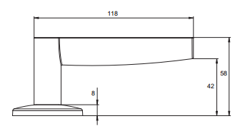 OVENPAINIKE ABLOY TUNNE 3/007 KROMATTU MESSINKI (38-60 mm ovelle) - Image 3
