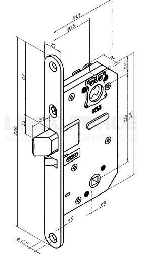 LUKUKORPUS ABLOY LC204 FE/ZL,VASAK - Image 2